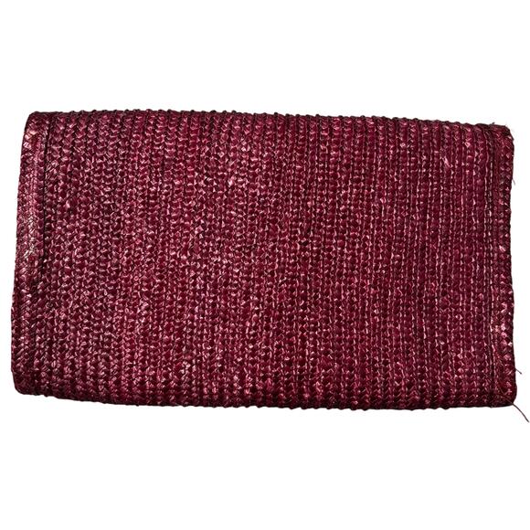Vintage purple wicker oversized clutch - Picture 3 of 5